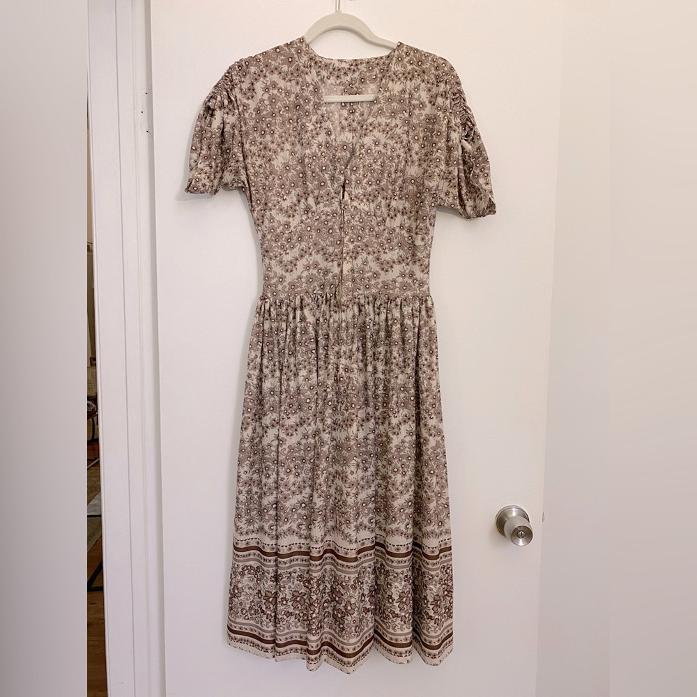 Vintage handmade floral midi dress